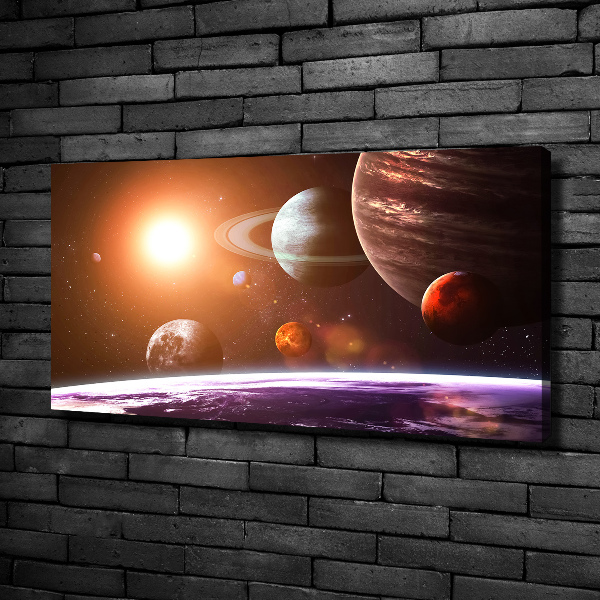 Canvas wall art Solar system