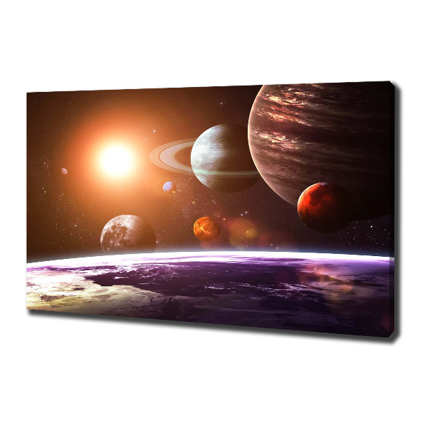 Canvas wall art Solar system