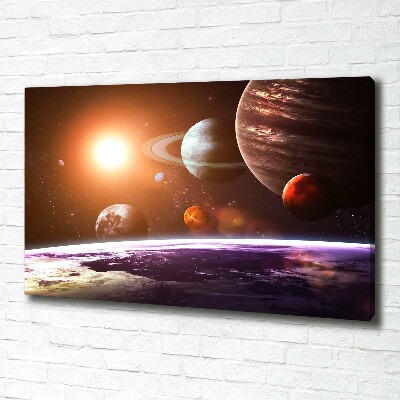 Canvas wall art Solar system