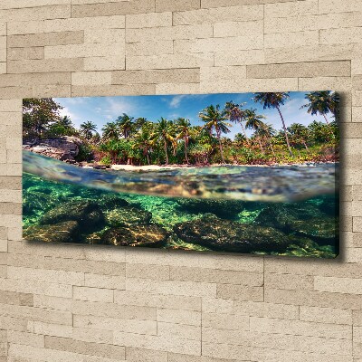 Canvas wall art Tropical beach