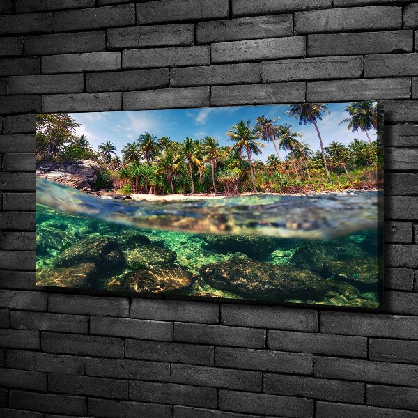 Canvas wall art Tropical beach