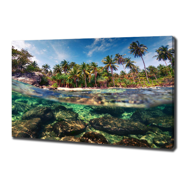 Canvas wall art Tropical beach