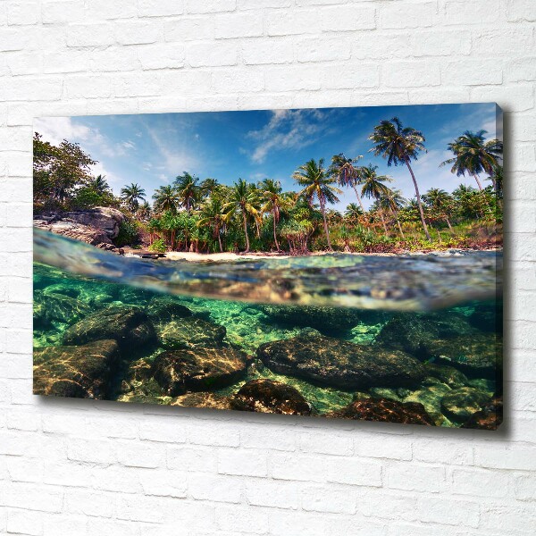 Canvas wall art Tropical beach