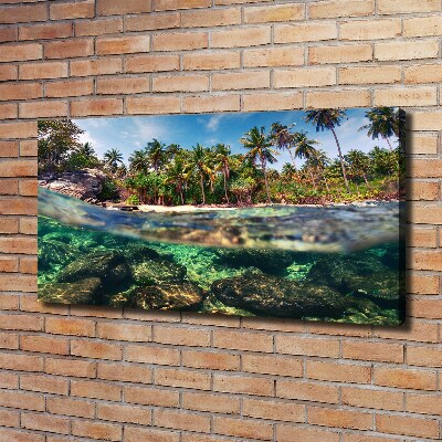 Canvas wall art Tropical beach