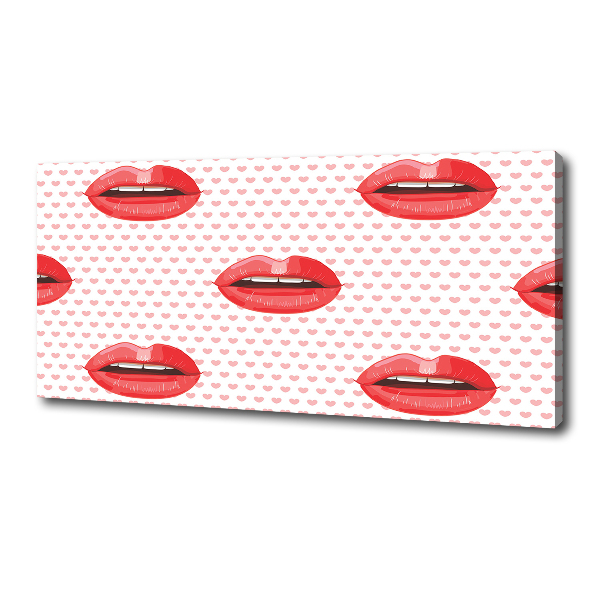 Canvas wall art Red lips