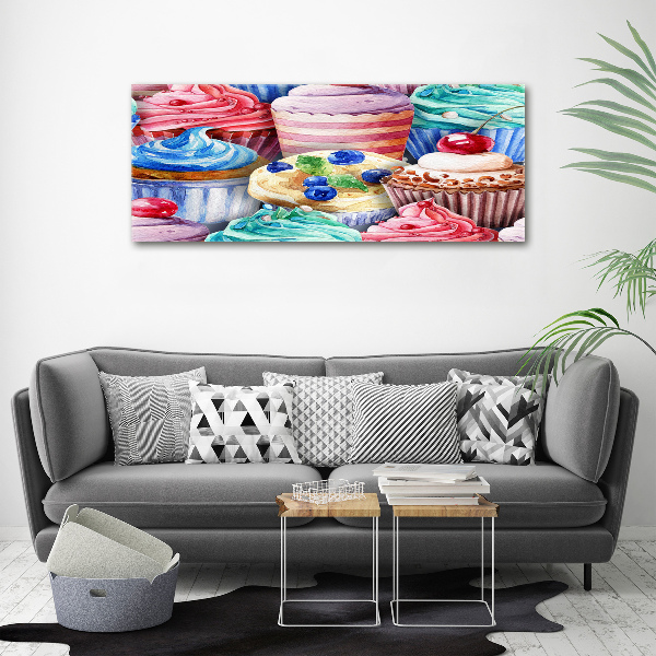 Canvas wall art Colorful muffins