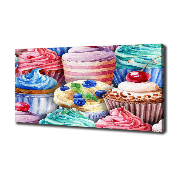 Canvas wall art Colorful muffins