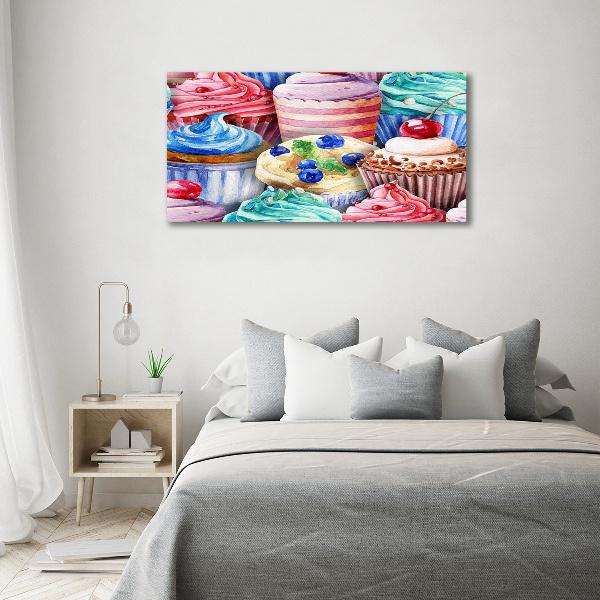 Canvas wall art Colorful muffins