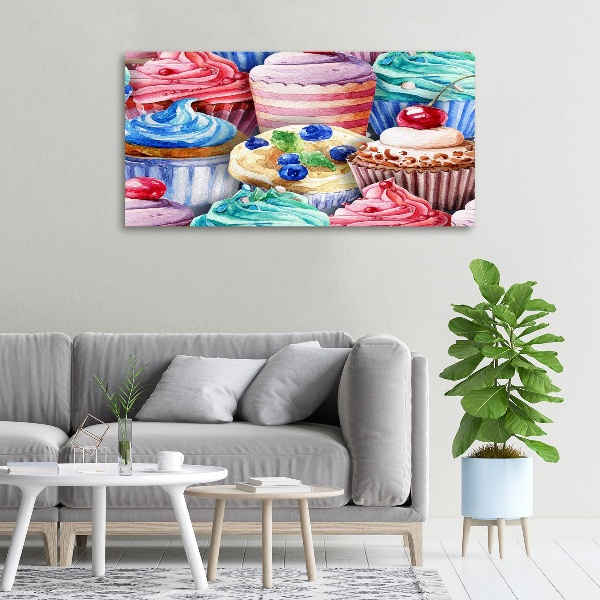 Canvas wall art Colorful muffins