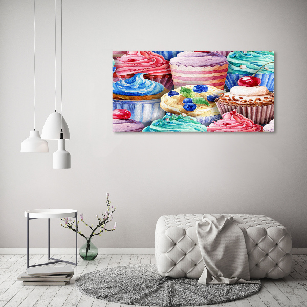 Canvas wall art Colorful muffins