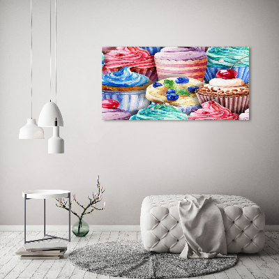 Canvas wall art Colorful muffins