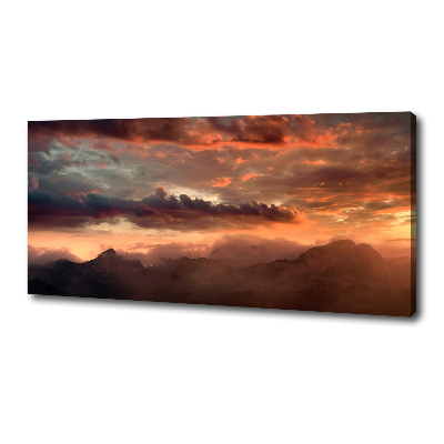 Canvas wall art Sunset of the mountain