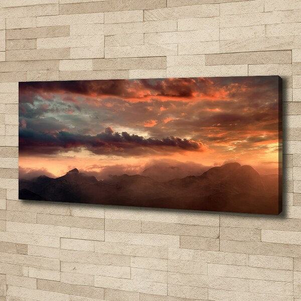 Canvas wall art Sunset of the mountain