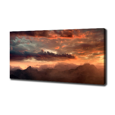 Canvas wall art Sunset of the mountain