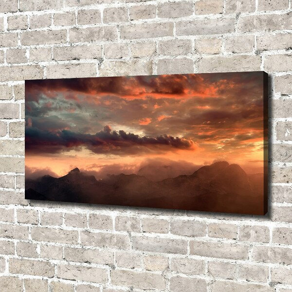 Canvas wall art Sunset of the mountain