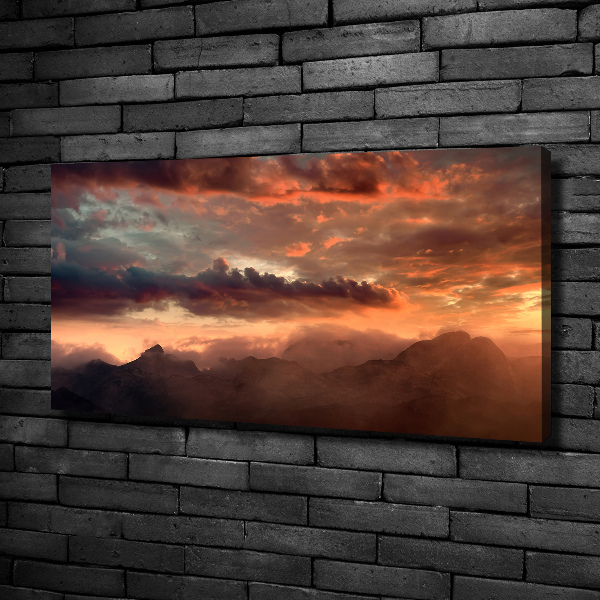 Canvas wall art Sunset of the mountain