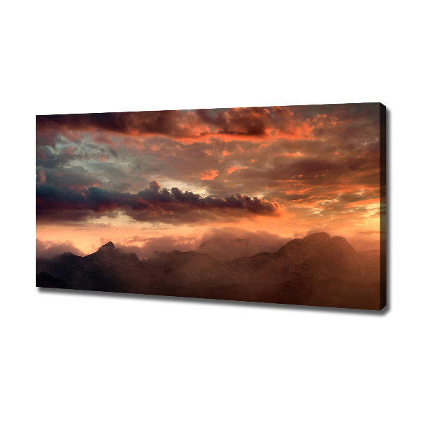 Canvas wall art Sunset of the mountain