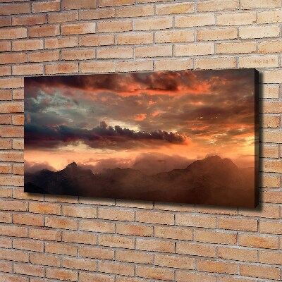 Canvas wall art Sunset of the mountain