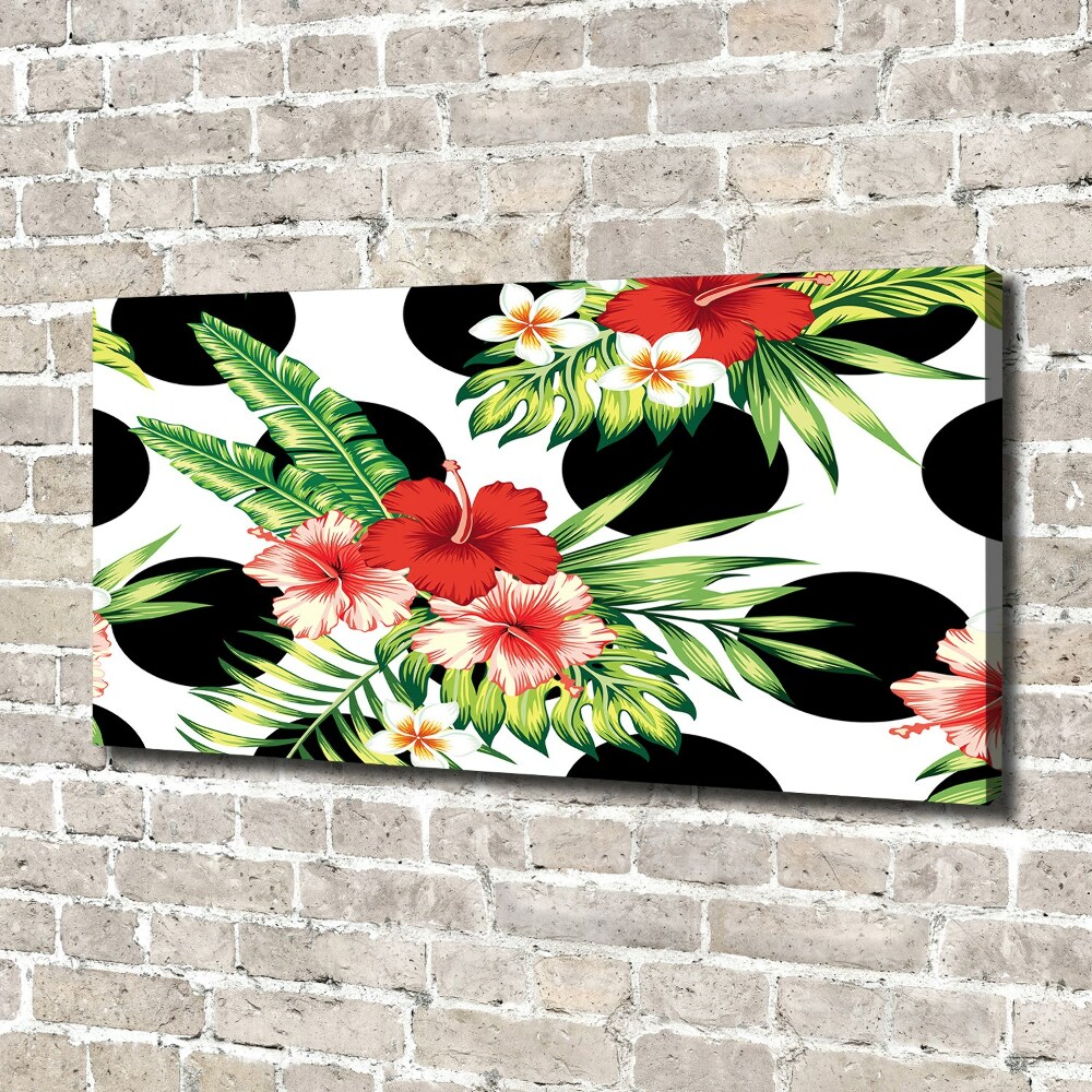 Canvas wall art Hawaiian flowers