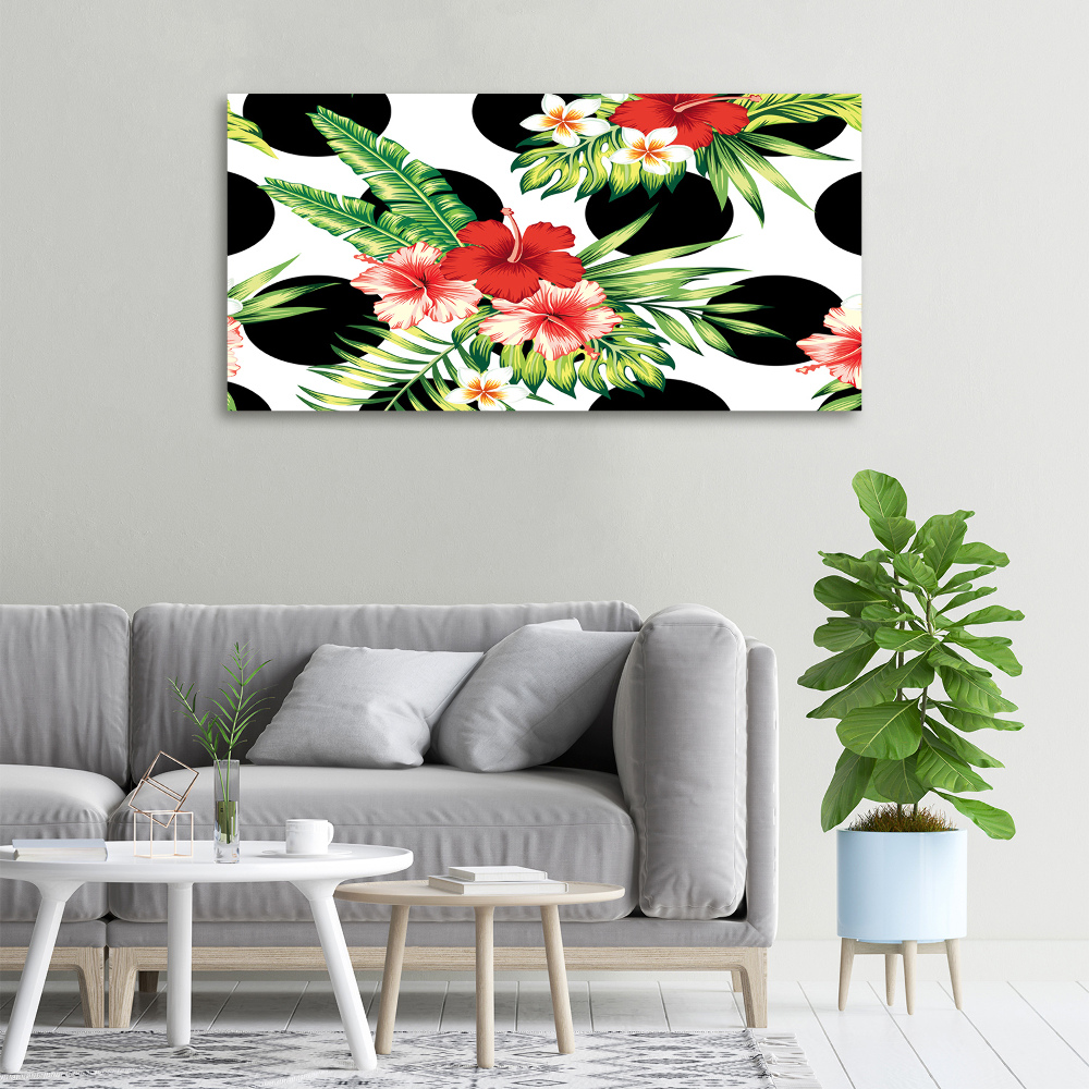 Canvas wall art Hawaiian flowers