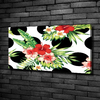 Canvas wall art Hawaiian flowers