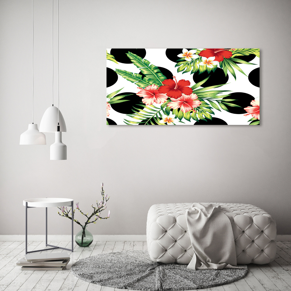 Canvas wall art Hawaiian flowers