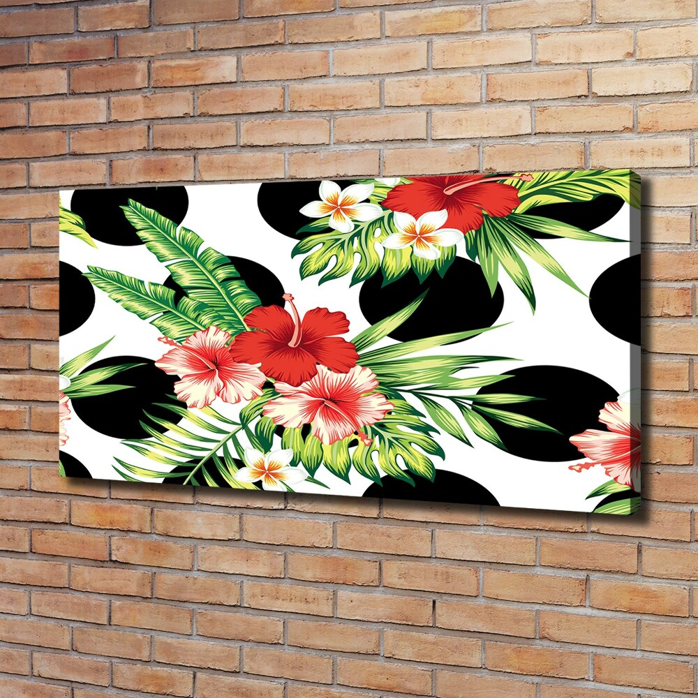 Canvas wall art Hawaiian flowers