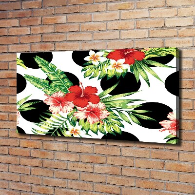 Canvas wall art Hawaiian flowers