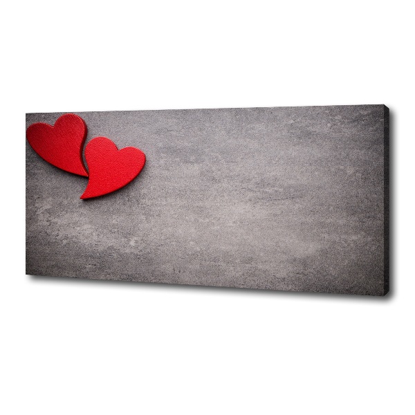 Canvas wall art Red hearts