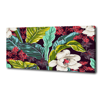 Canvas wall art Tropical flowers