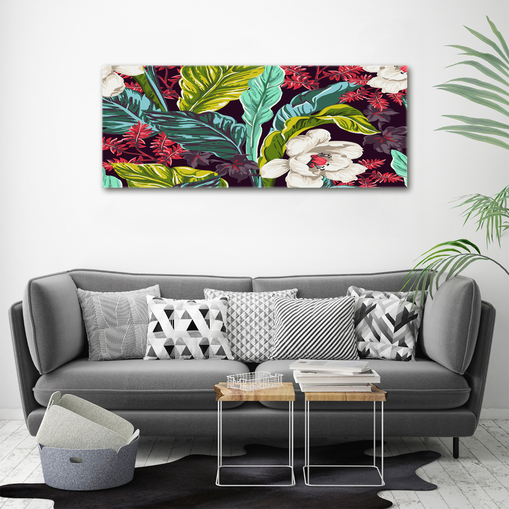 Canvas wall art Tropical flowers