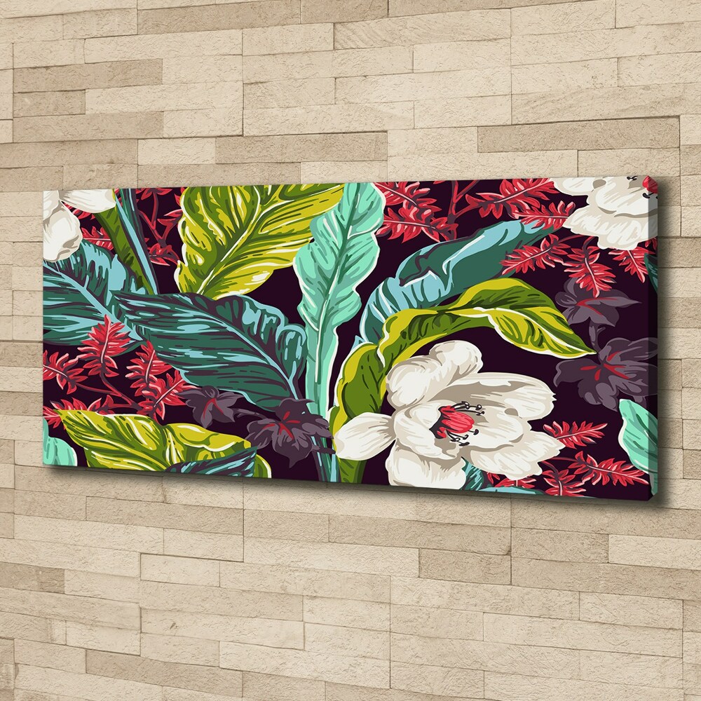 Canvas wall art Tropical flowers