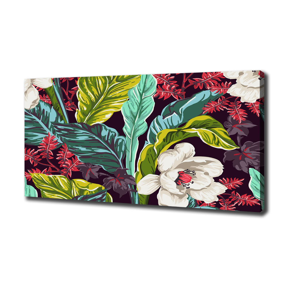 Canvas wall art Tropical flowers