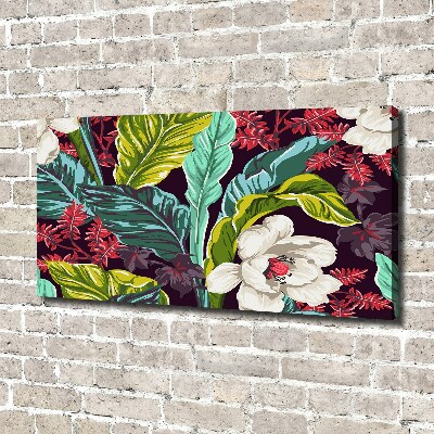 Canvas wall art Tropical flowers