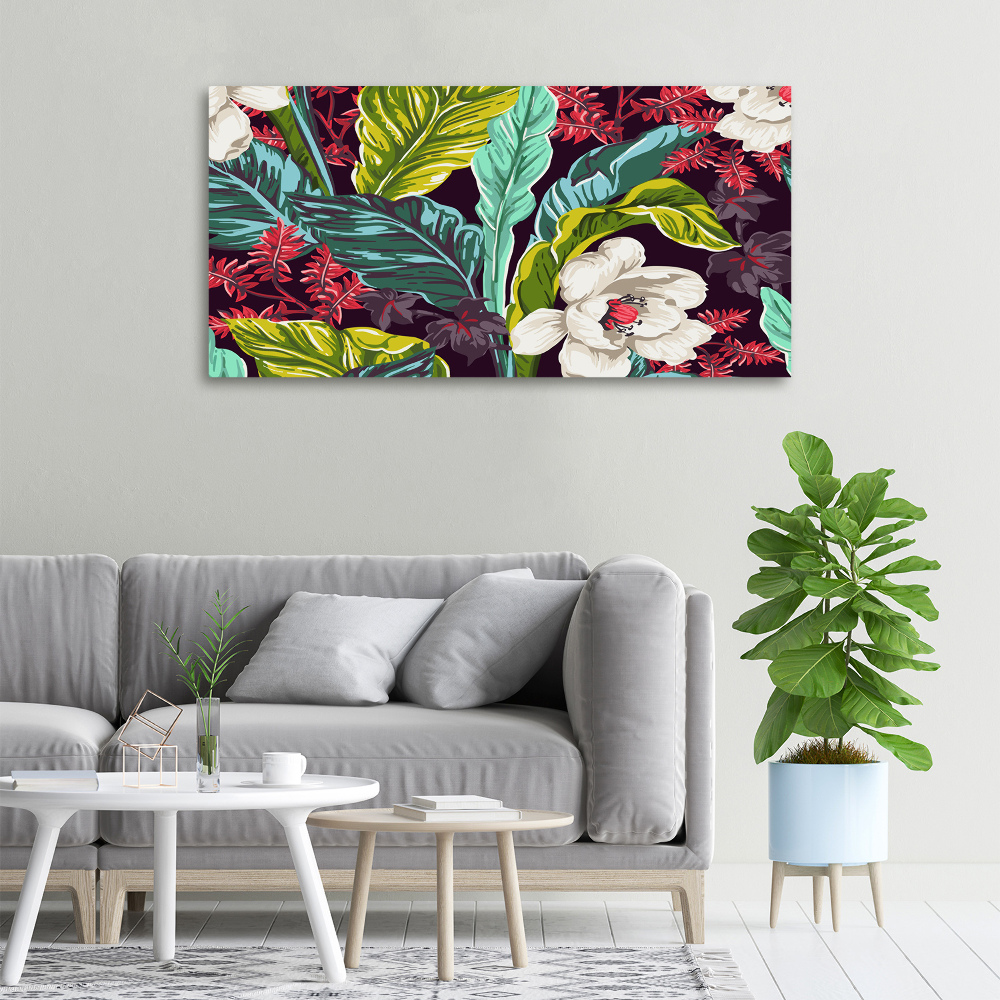 Canvas wall art Tropical flowers