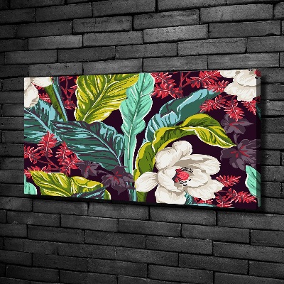 Canvas wall art Tropical flowers