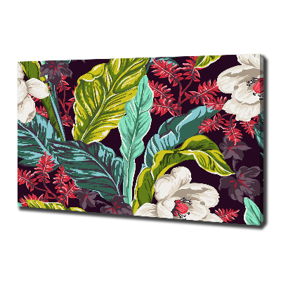 Canvas wall art Tropical flowers