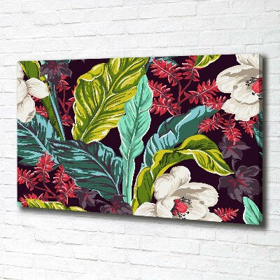 Canvas wall art Tropical flowers