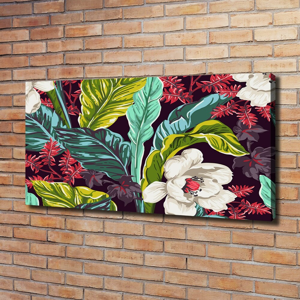 Canvas wall art Tropical flowers