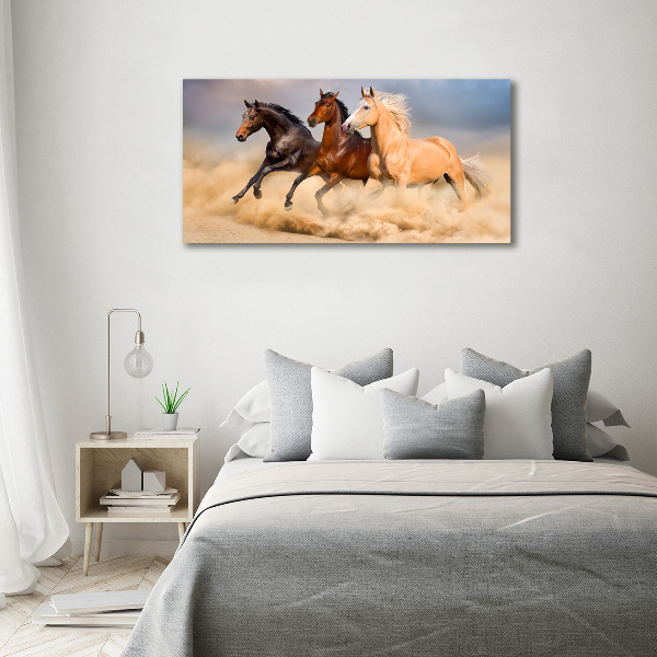 Canvas wall art Horses at gallop