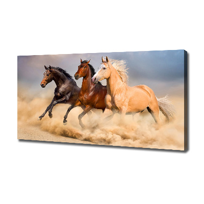 Canvas wall art Horses at gallop