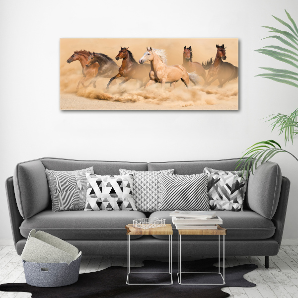 Canvas wall art Desert's horses