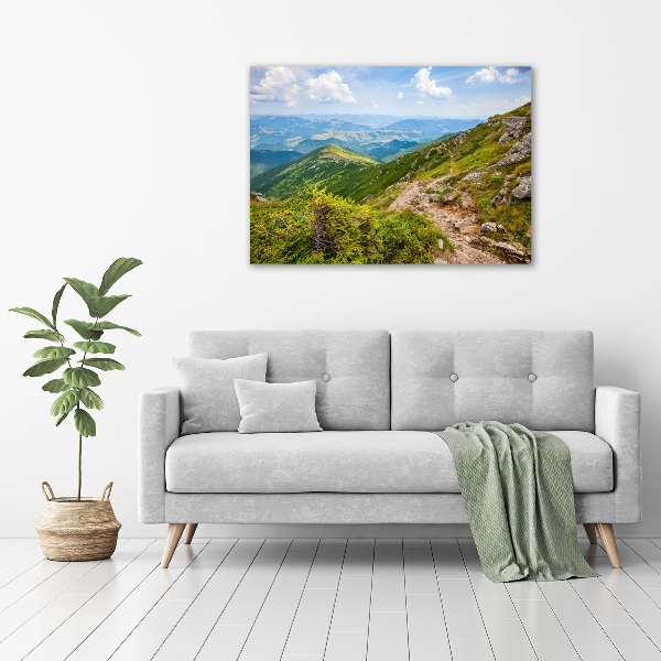 Canvas wall art Green hills