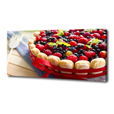 Canvas wall art Forest fruit cake