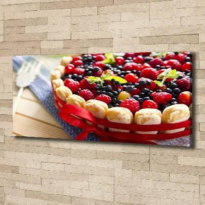 Canvas wall art Forest fruit cake