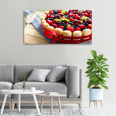 Canvas wall art Forest fruit cake