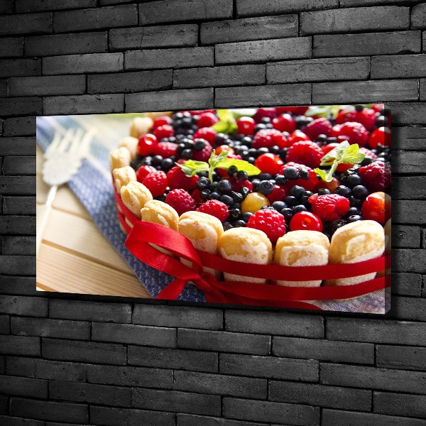 Canvas wall art Forest fruit cake