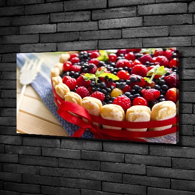 Canvas wall art Forest fruit cake