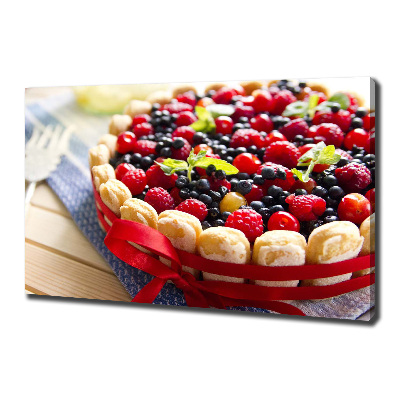 Canvas wall art Forest fruit cake