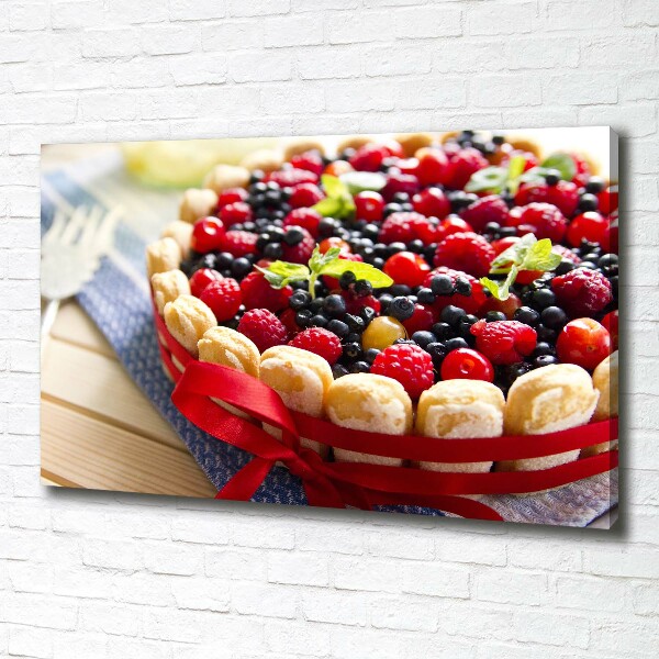 Canvas wall art Forest fruit cake